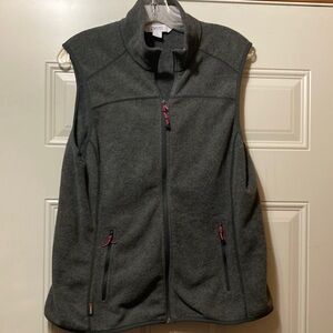 Women's Gray Fleece Vest M